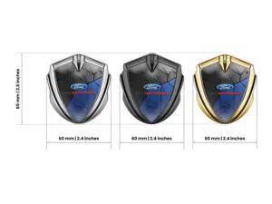 Ford Emblem Silicon Badge Pro Style Stainless Steel